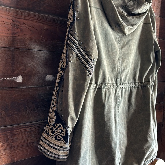 free people golden quills military parka - Picture 9 of 14